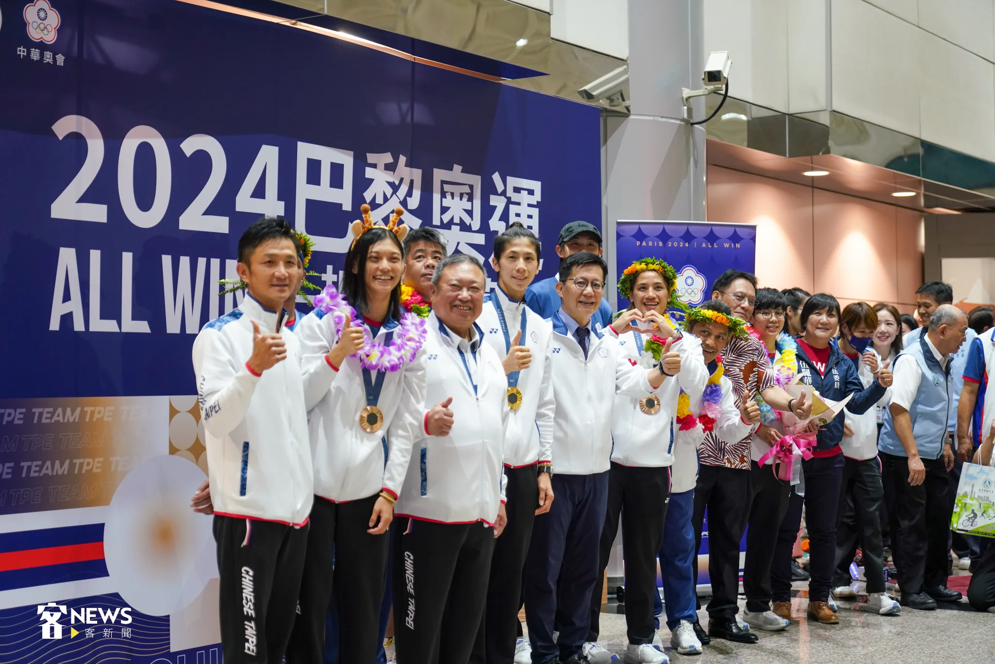 2024巴黎奧運順利落幕，最後一批台灣英雄於今日清晨搭機返台。洪藝晅攝