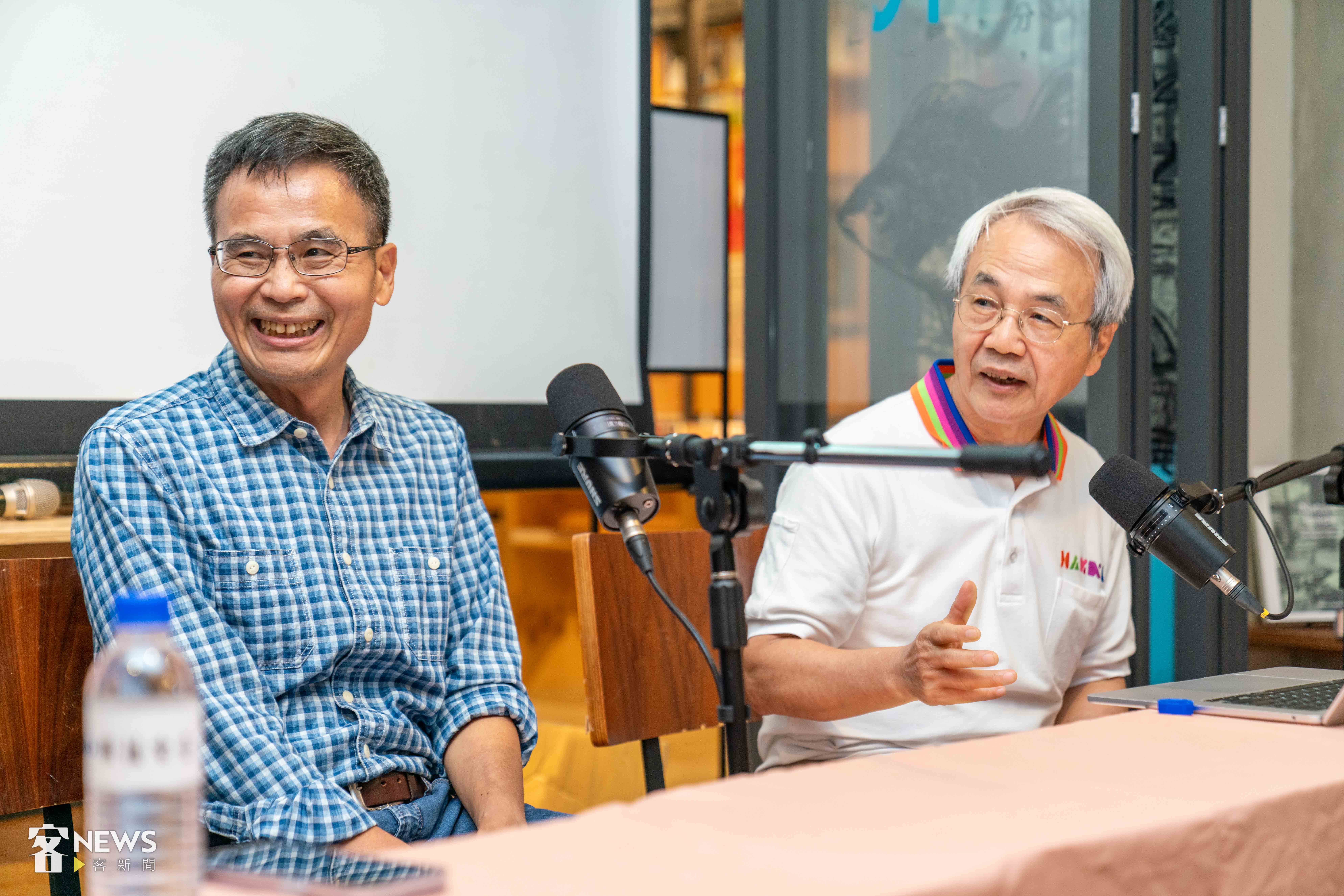 張維安（右）與羅烈師。李台源攝