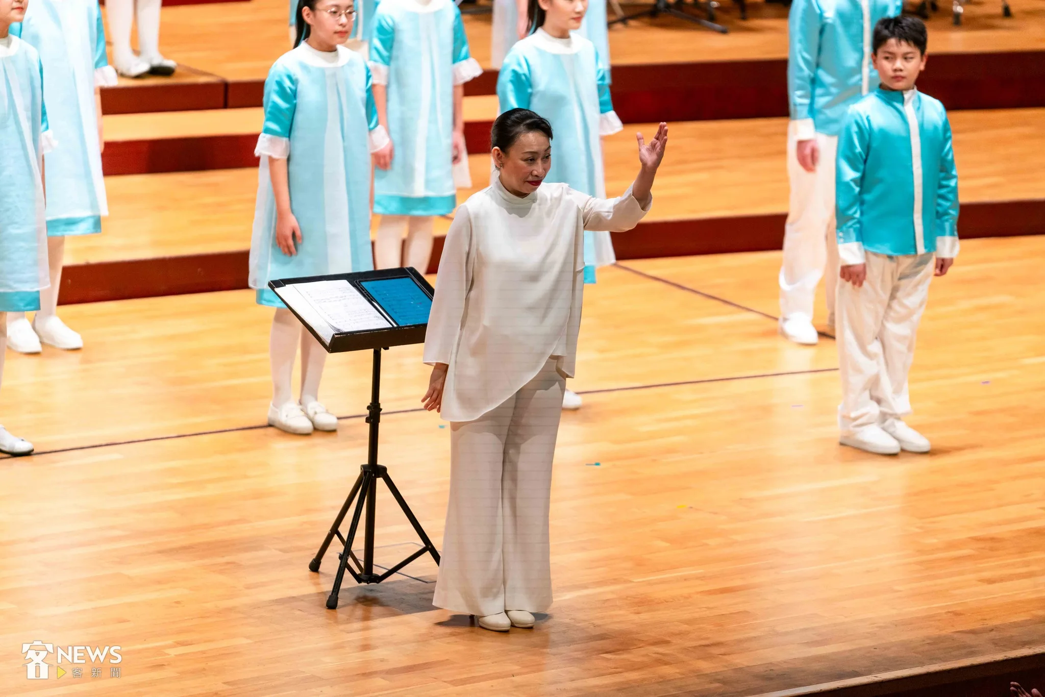 國立客家兒童合唱團團長暨指揮彭孟賢。李台源攝
