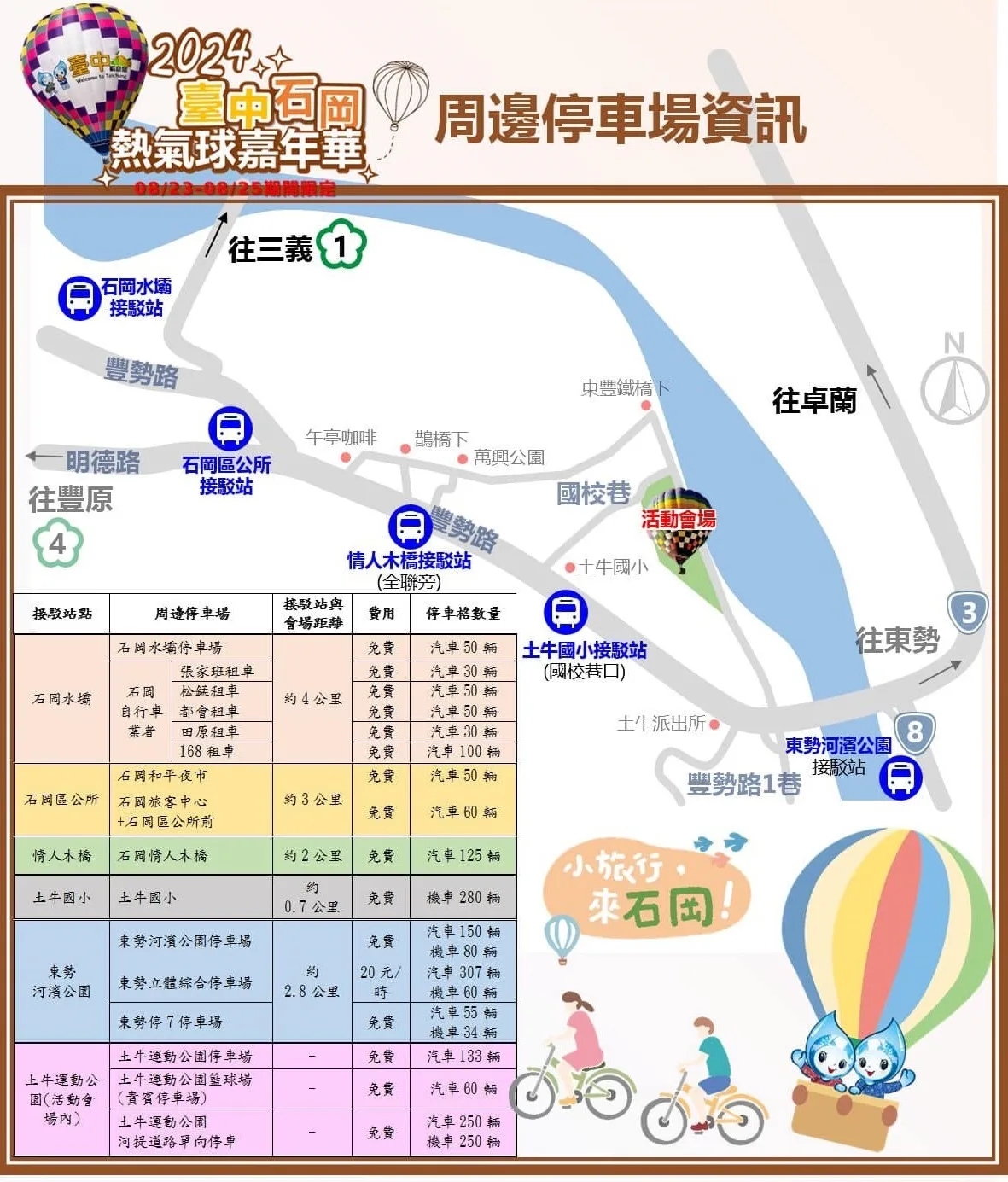 活動期間有多項交通管制與交通接駁服務。