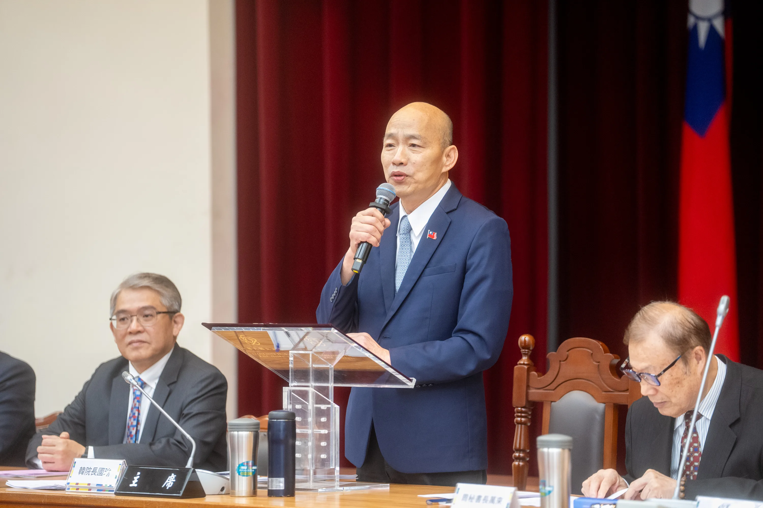 立法院長韓國瑜先前在國慶籌備委員會會議上勉勵要辦好國慶,讓活動倍增色彩。立法院提供