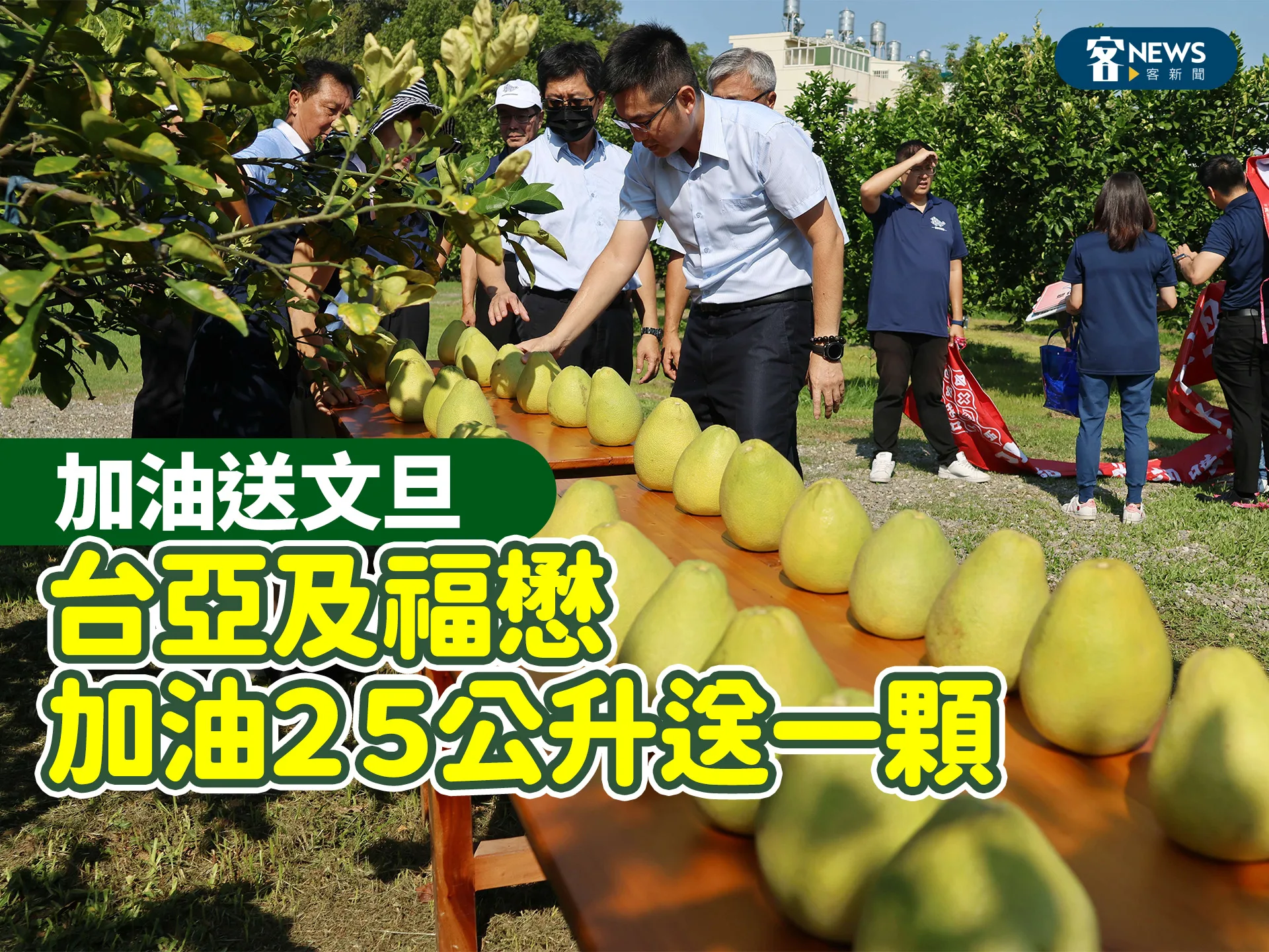 加油送文旦　台亞及福懋加油25公升送一顆