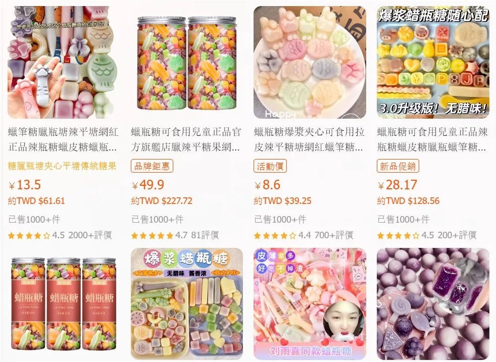 零嘴蠟瓶糖涉違法賣　專家：吃了恐禍從口入