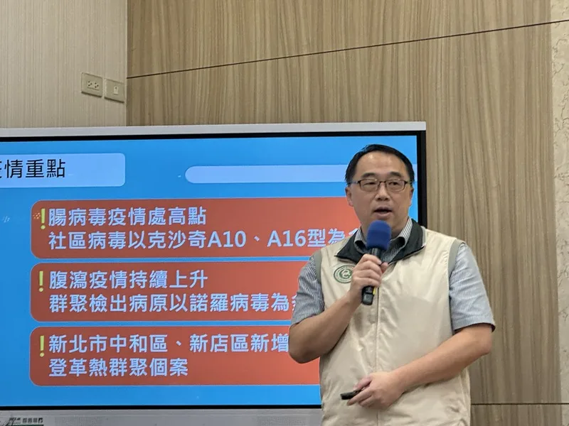 疾管署疫情中心主任郭宏偉表示，預估在10月初達到高峰。中央社