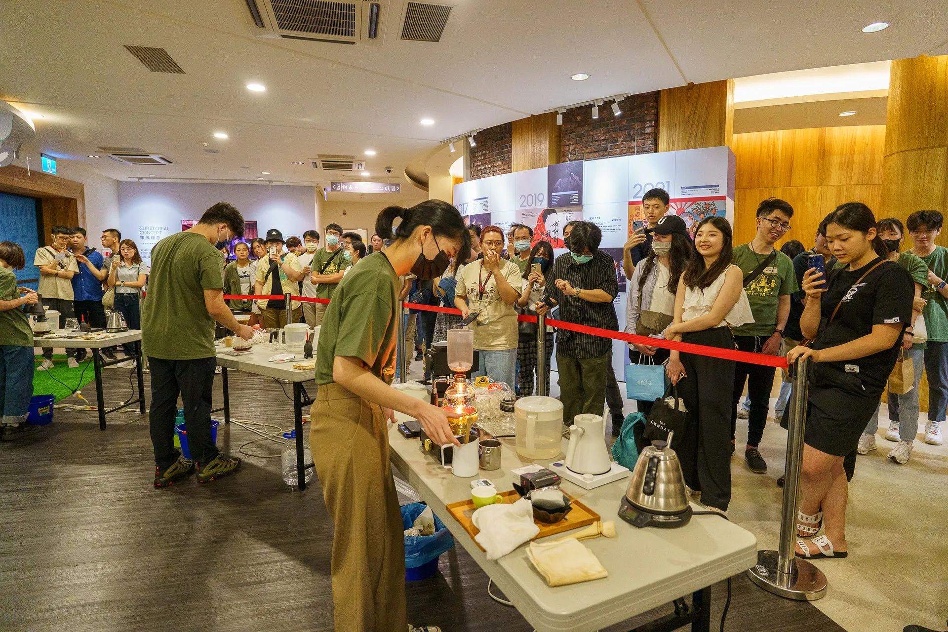 啡你BOOK物產市集有咖啡交流，資料照。臺北市客家文化主題公園提供