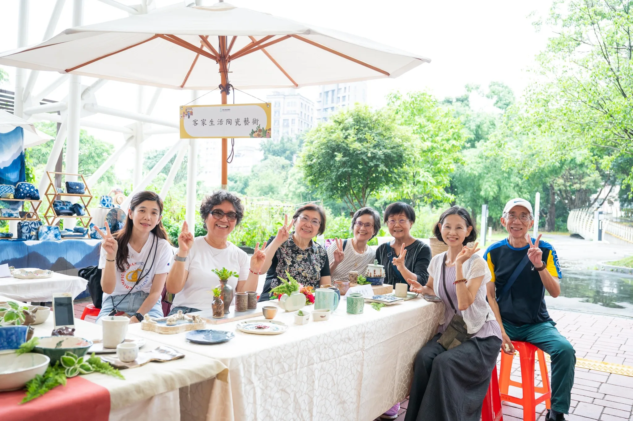 市集的客家攤位，資料照。臺北市客家文化主題公園提供
