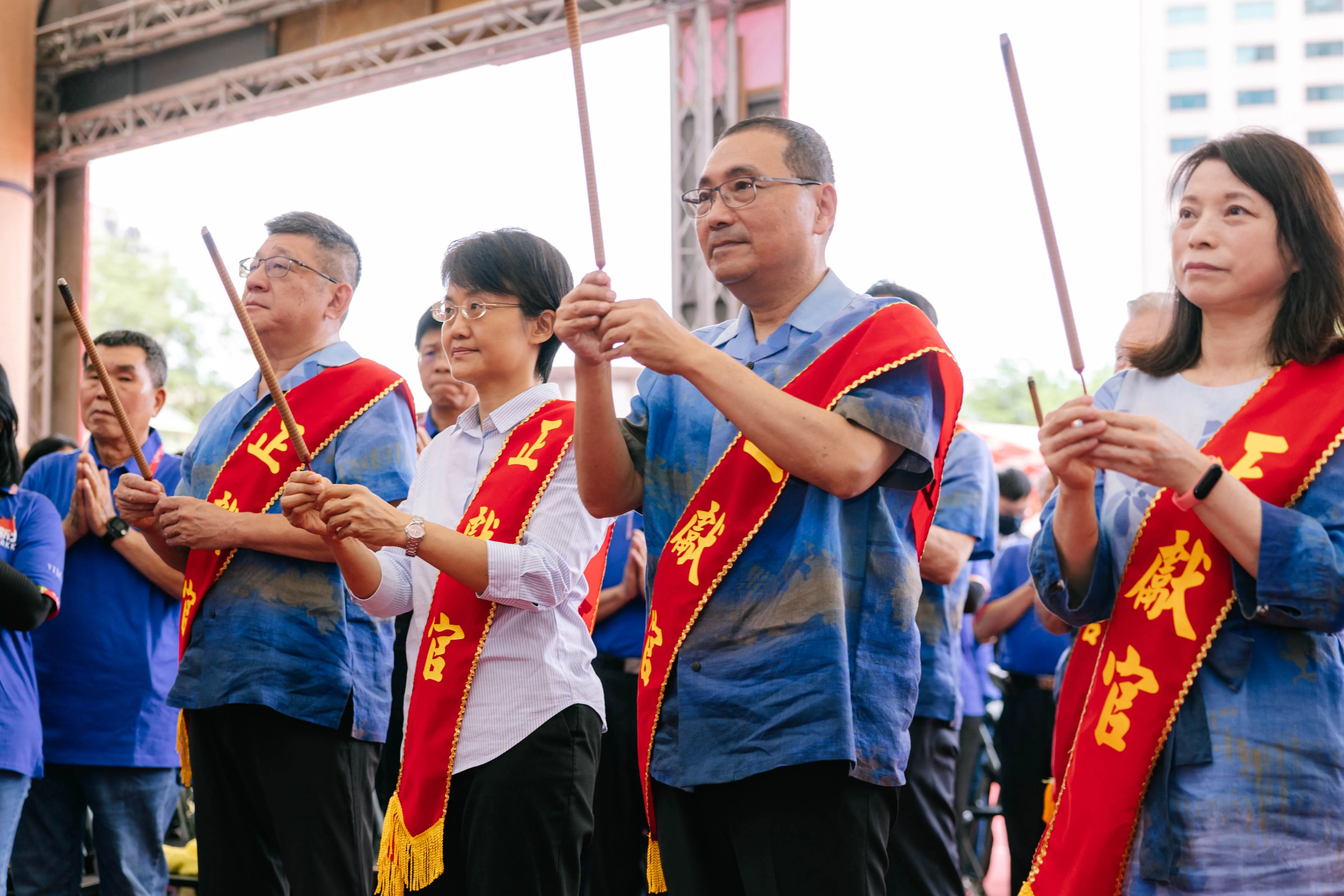 祭祀大典,客委會主委古秀妃與新北市長侯友宜等各界客屬代表共同出席,感念義民爺保鄉衛土的精神。客家委員會提供