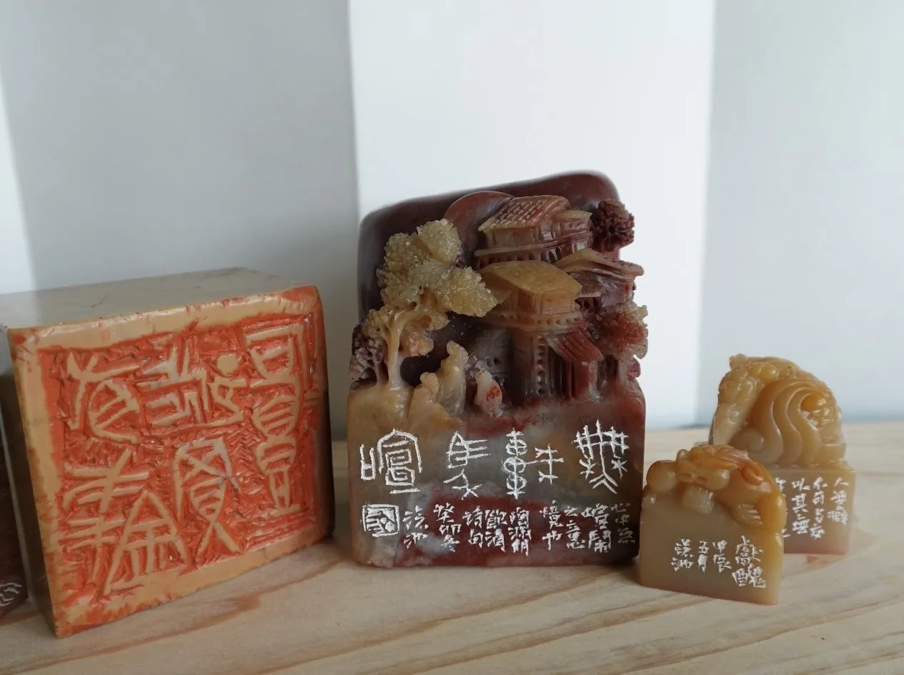 台灣特色小吃百品篆刻百人展，資料照。新竹文化局提供