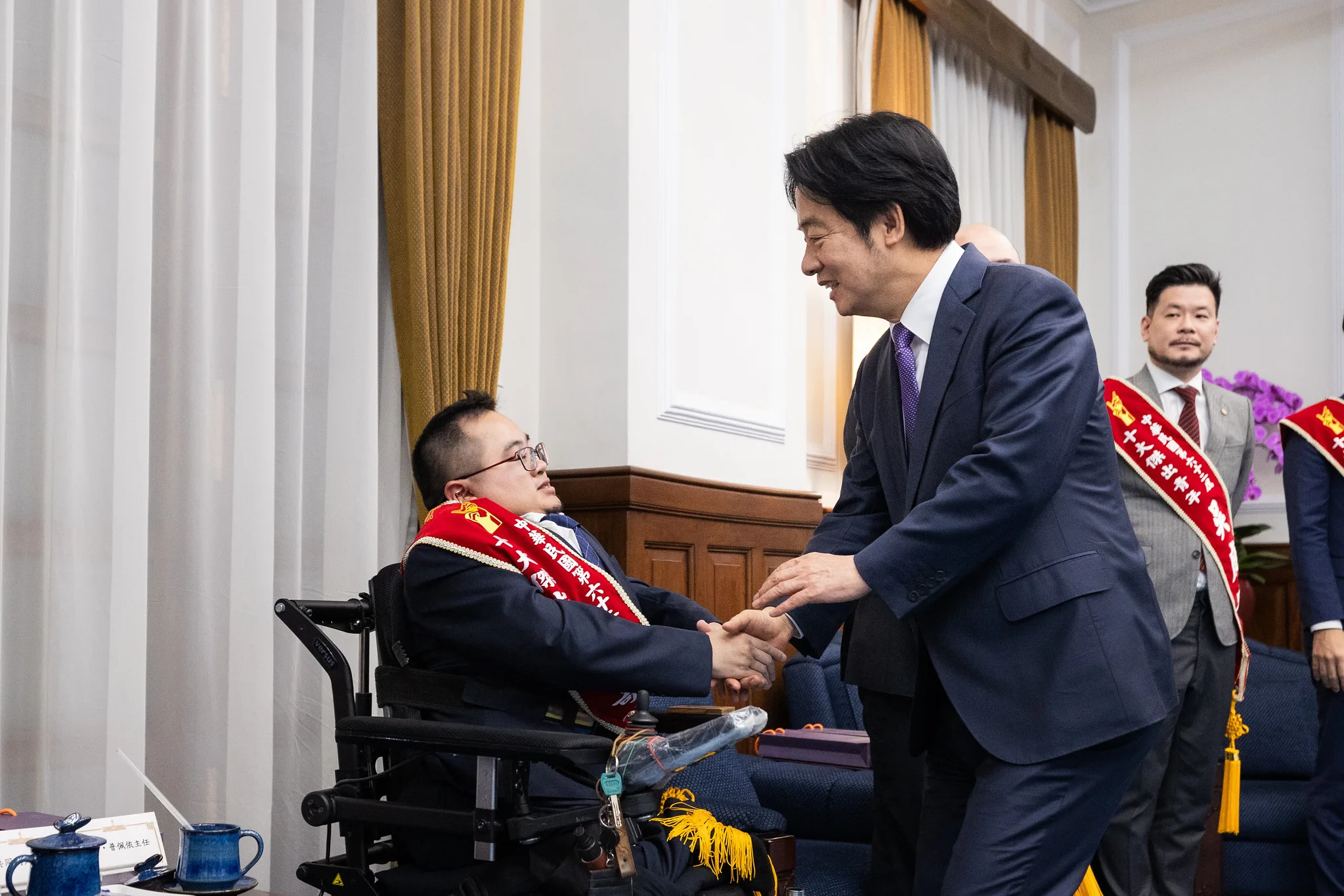 總統賴清德接見第62屆十大傑出青年。總統府提供
