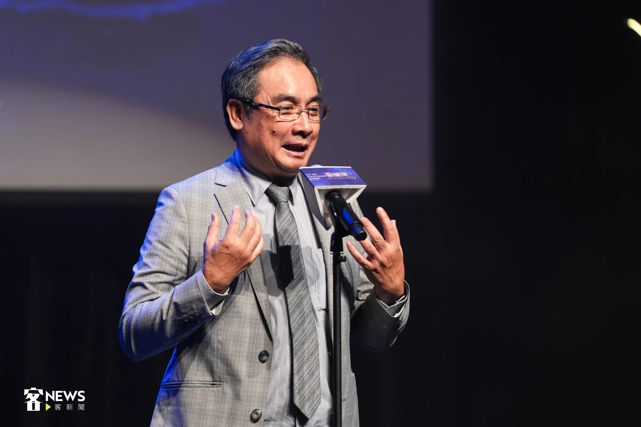 客傳會董事長陳邦畛表示，希望透過客聲獎，鼓勵客語廣播從業人員。宋佩遙攝