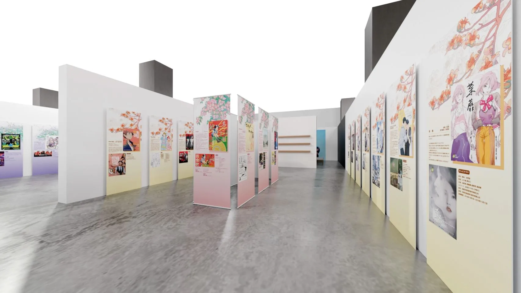 角川武藏野博物館展區展現台漫IP跨域的成果。文化部提供
