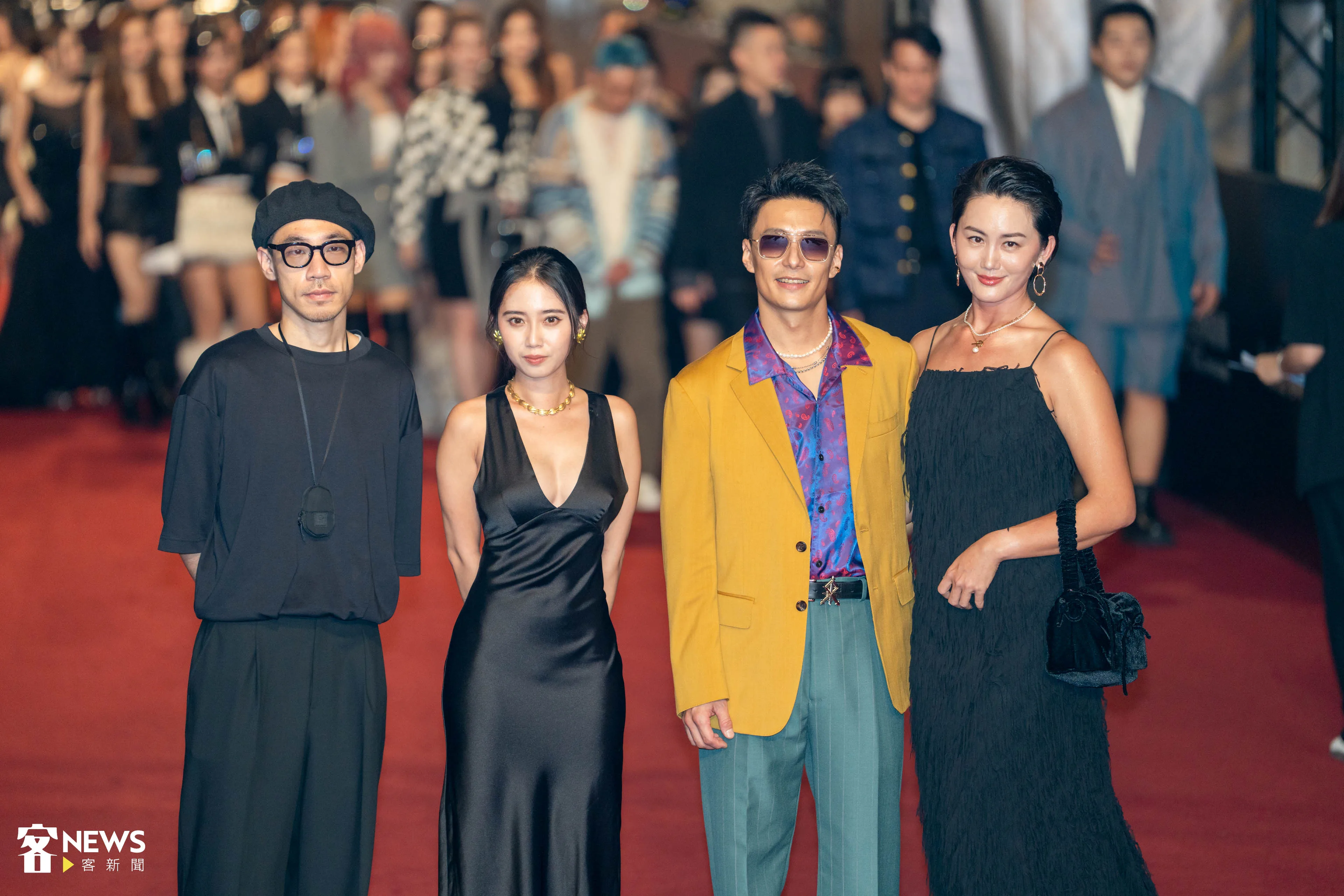 Elmo （戴家昀）與《拜請拜請 伯公在哪裡》製作團隊一同出席紅毯。宋佩遙攝