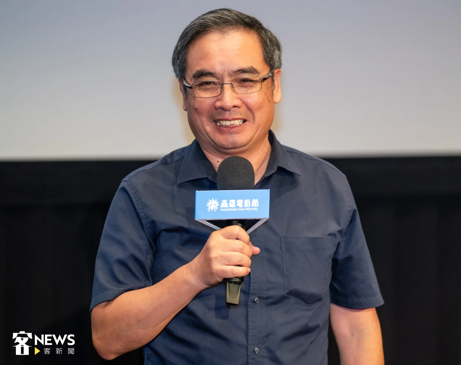 客傳會董事長陳邦畛與觀眾分享《原鄉人》修復配音經過。朱愷元攝