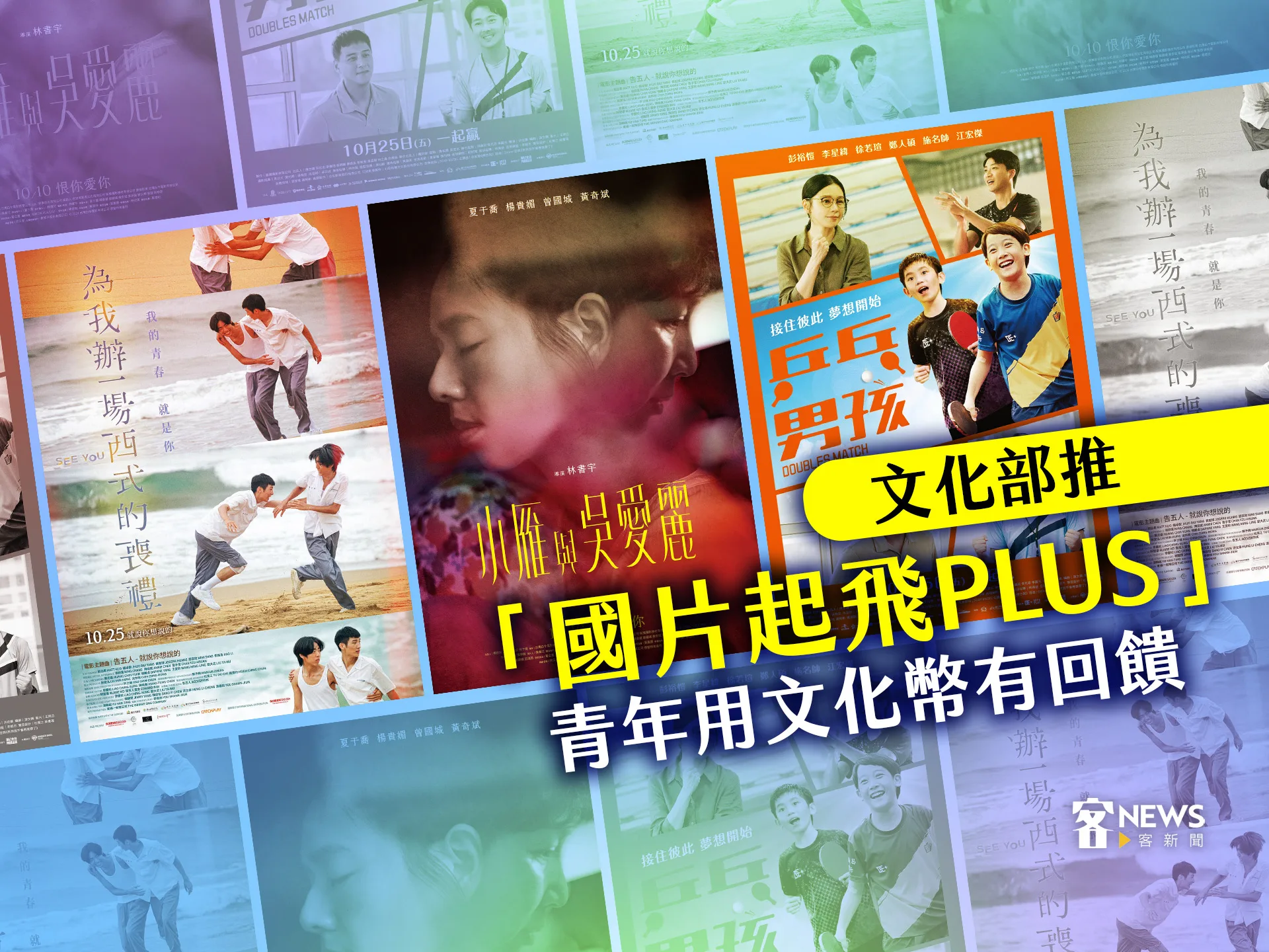 文化部推「國片起飛PLUS」　青年用文化幣有回饋