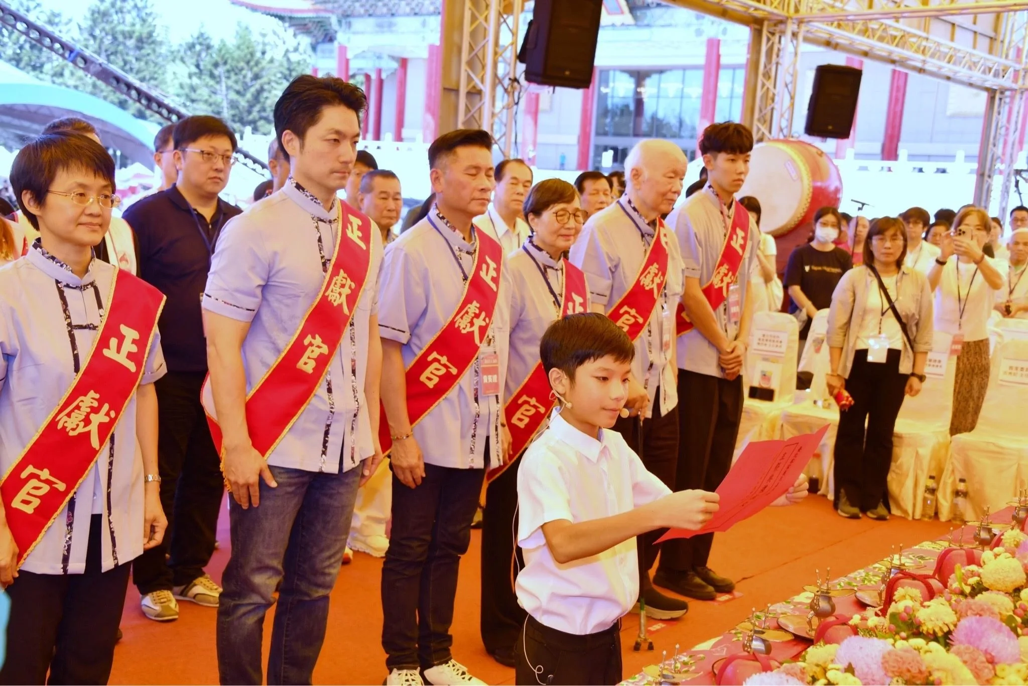 「2024臺北客家義民嘉年華」今天舉行主祭大典。台北市政府提供