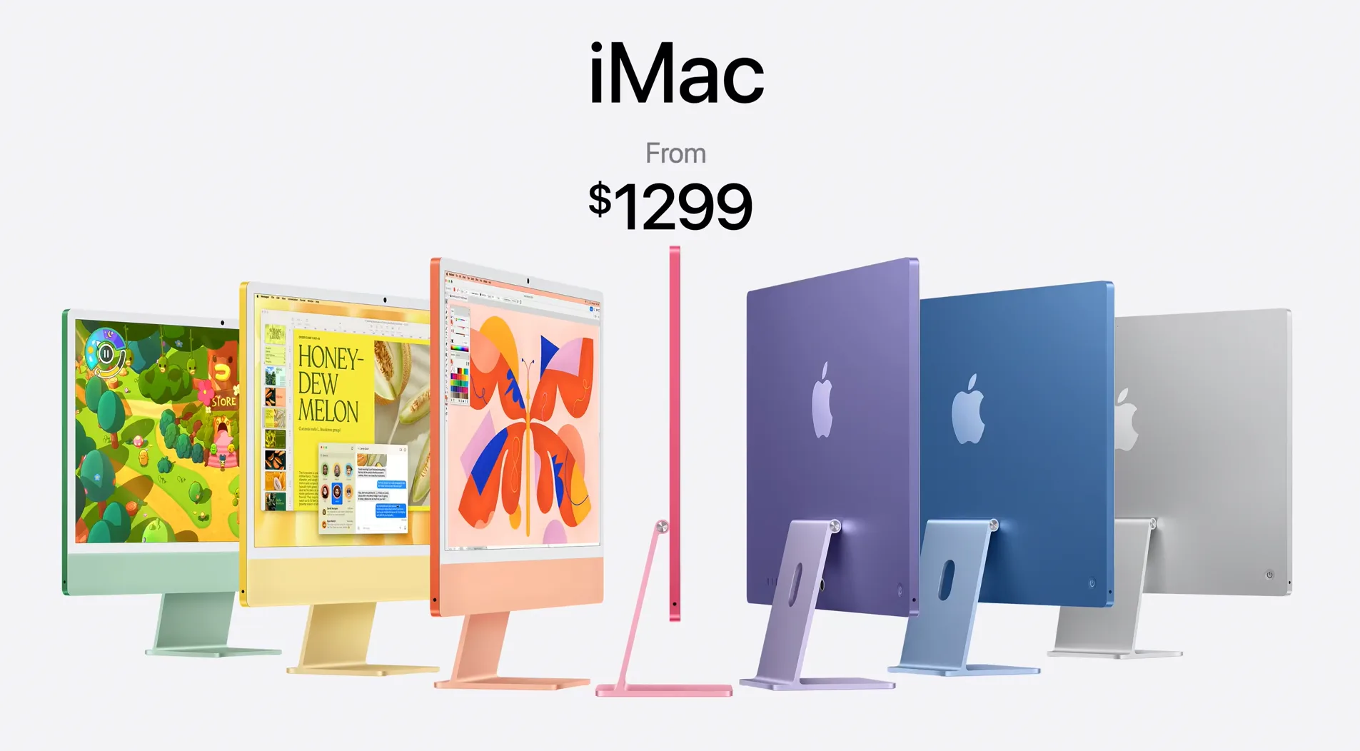 新款iMac售價新台幣4萬4900元起。翻攝自Apple