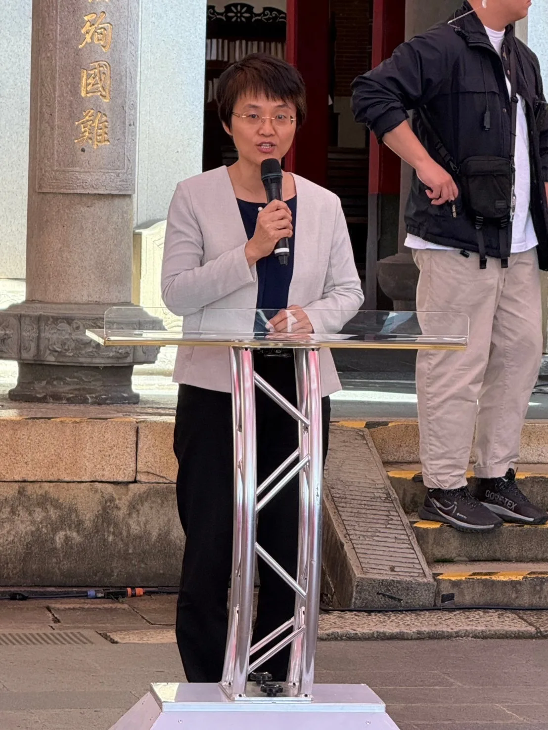 客委會主委古秀妃3日出席義民秋祭大典，緬懷義民精神。