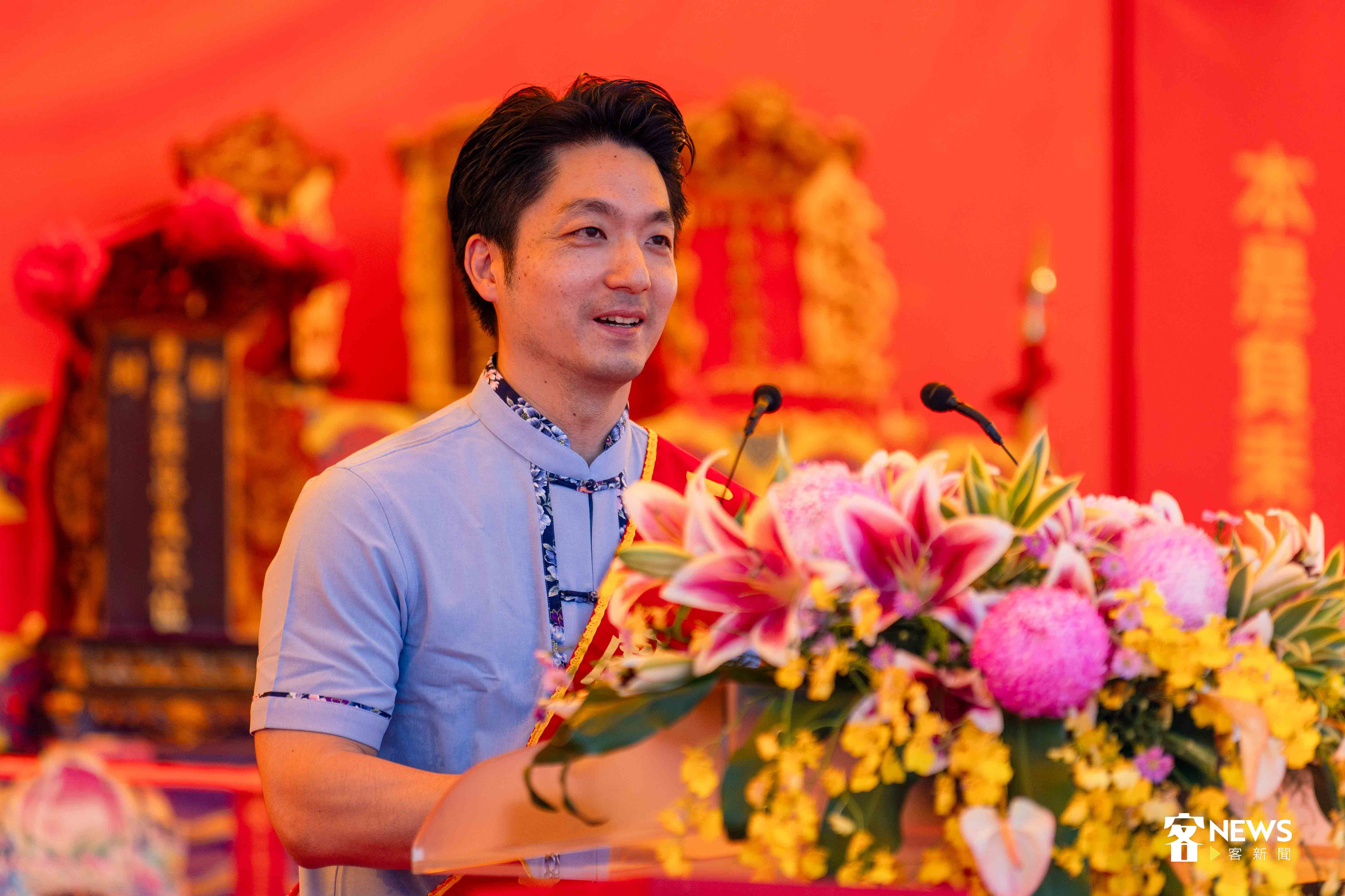 臺北市長蔣萬安最近學客語,並在義民祭上全程以客語致詞,在網路上廣傳。客新聞資料照