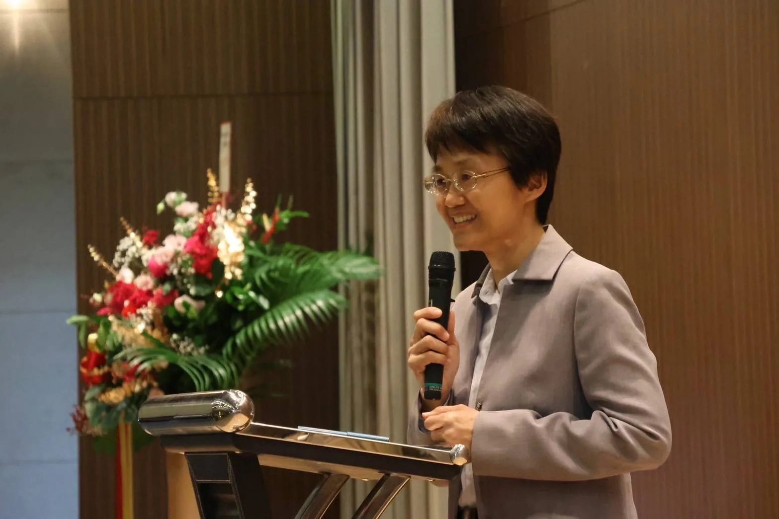 客家委員會主委古秀妃致詞。陽明交大客院提供