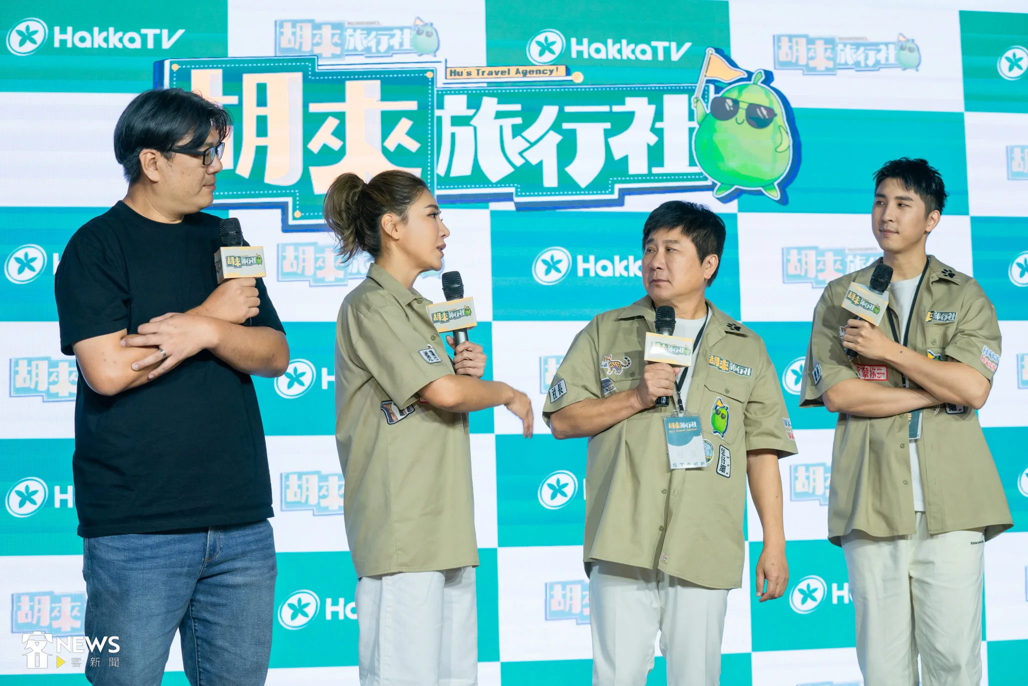 藝人小禎(左二)分享這次在節目中自己擔當的工作。朱愷元攝