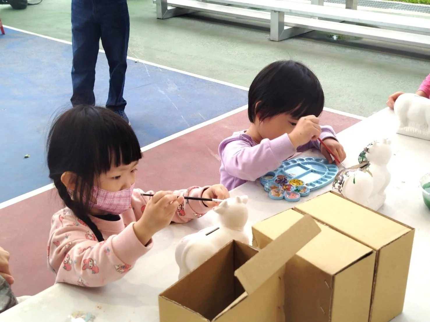 小朋友動手作。瑞穗鄉公所提供