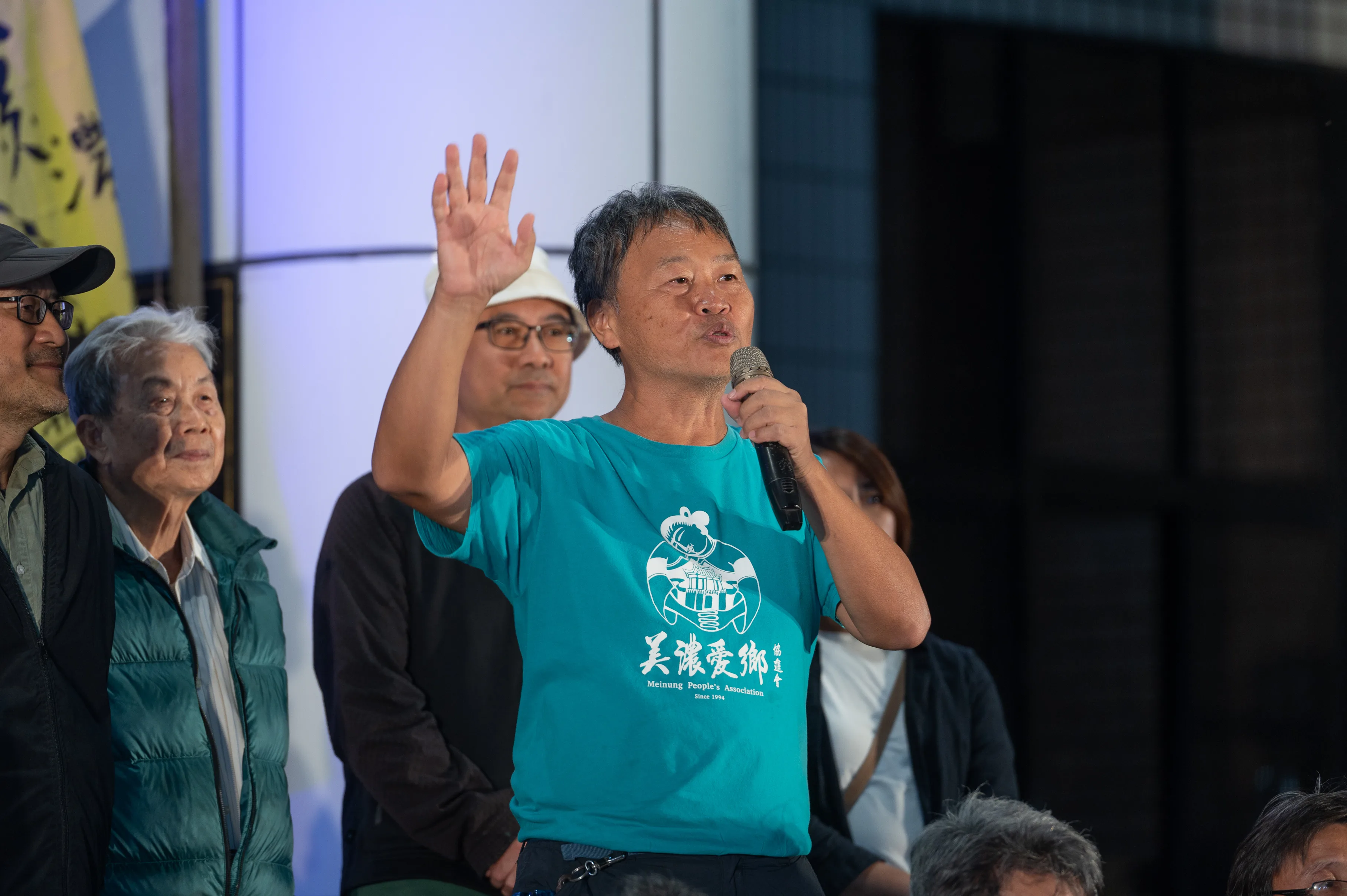 美濃愛鄉協進會榮譽理事長劉孝伸。洪俊傑攝