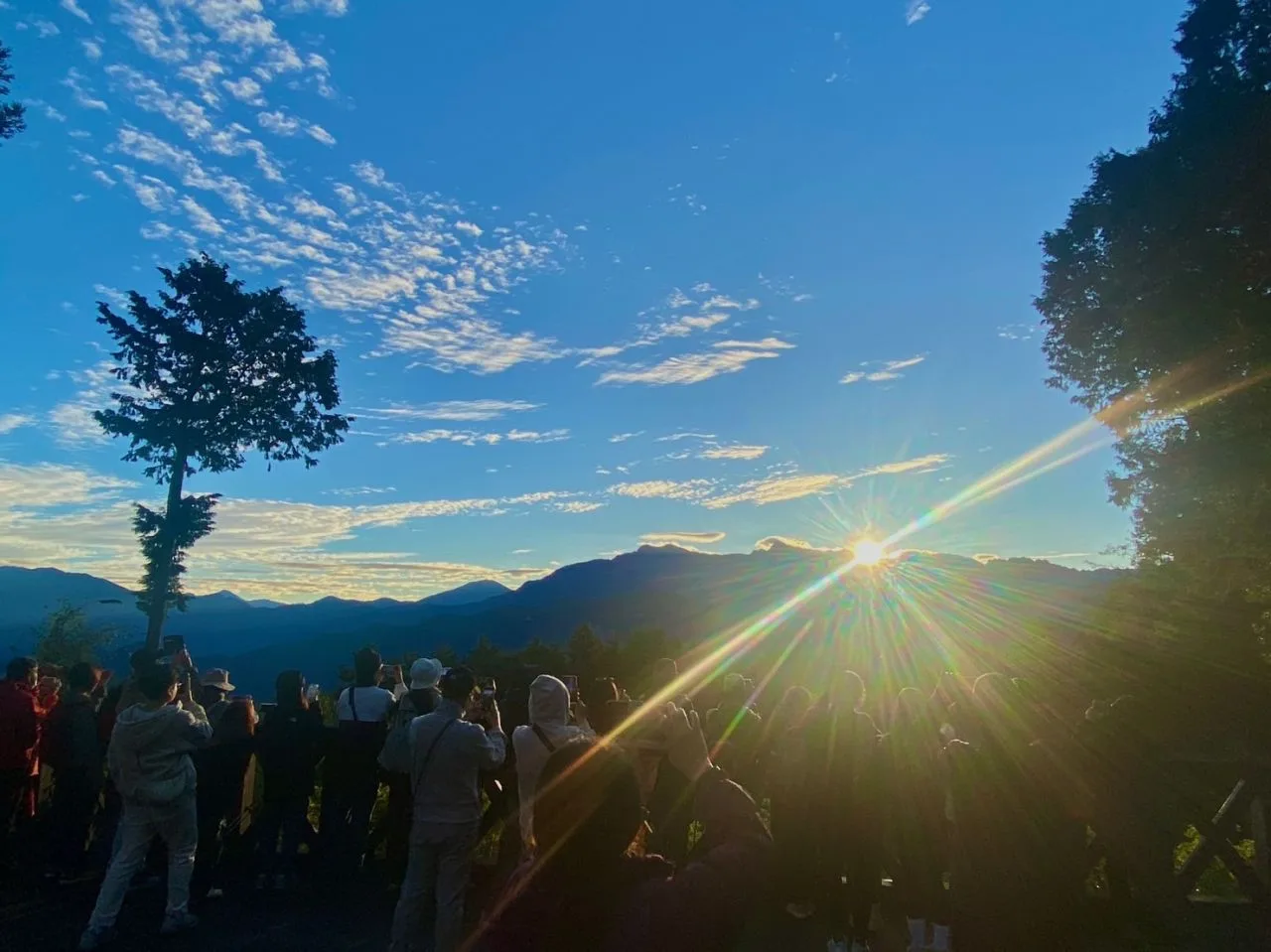 阿里山日出光芒萬丈。阿里山林業鐵路及文化資產管理處提供