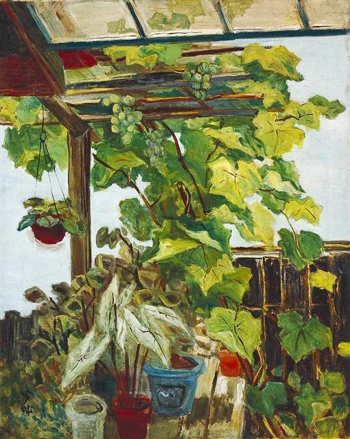 葉火城的〈葡萄藤〉,1941油彩,台北市立美術館館藏