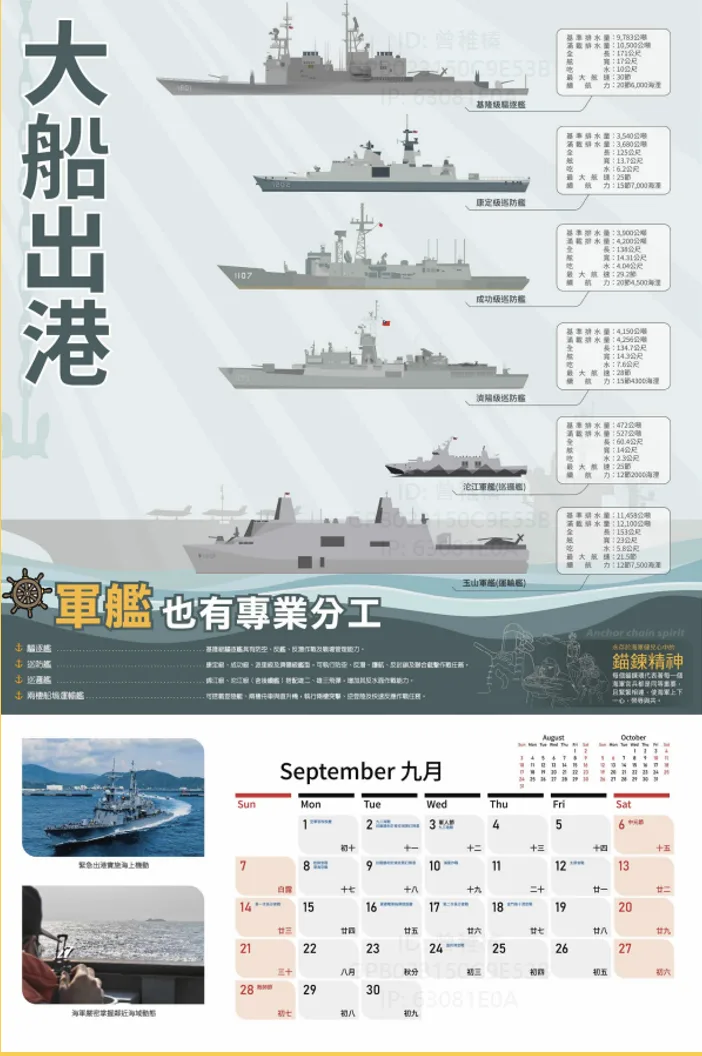國防部2025年形象月曆。國防部提供