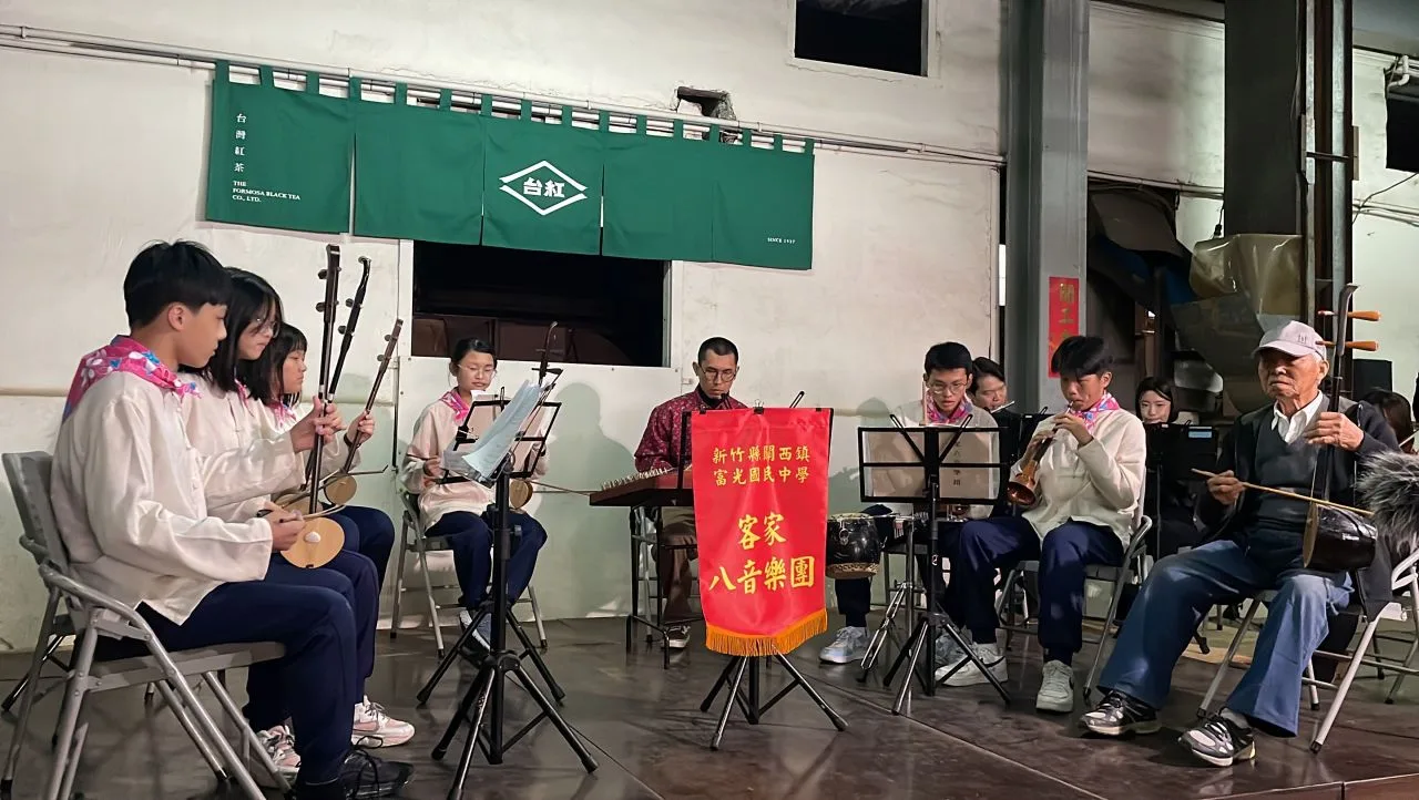 賴義發2023年率富光國中八音社參加音樂會。竹縣府提供