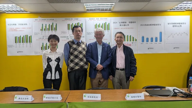 「全國精神健康指數調查」，17日公布最新調查結果。中央社