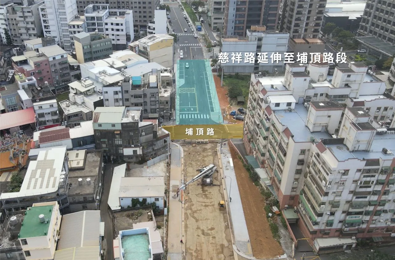 新竹市慈祥路結束16年來無尾路的窘境。竹市府提供
