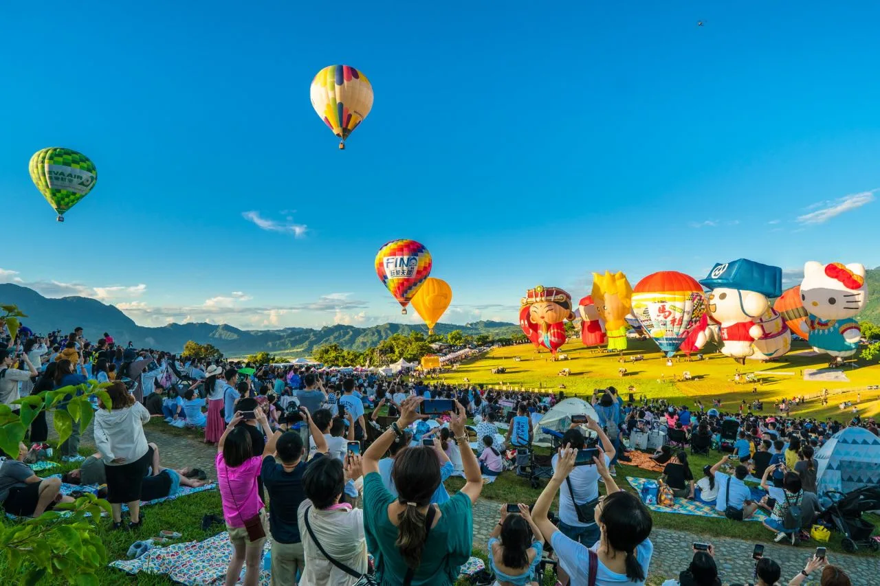 台灣國際熱氣球嘉年華，年年都受到許多遊客愛戴。台東縣政府提供