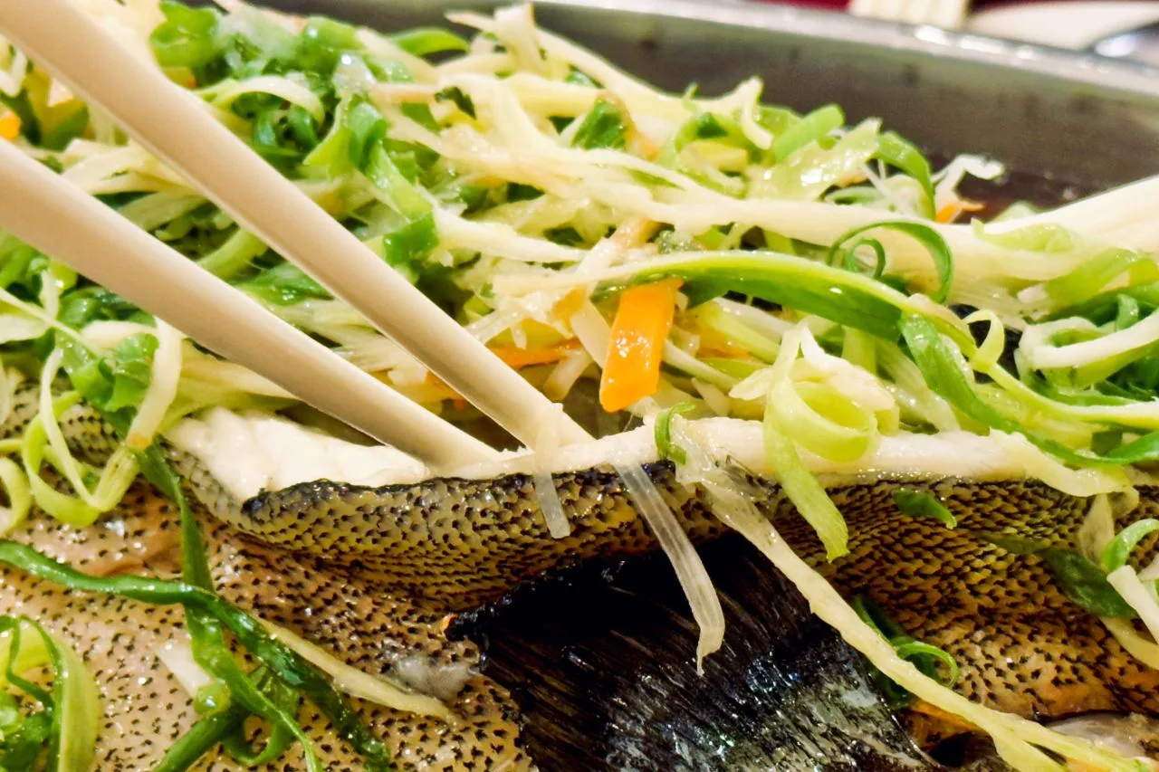 台灣之光清蒸石斑魚。蕭秀琴攝