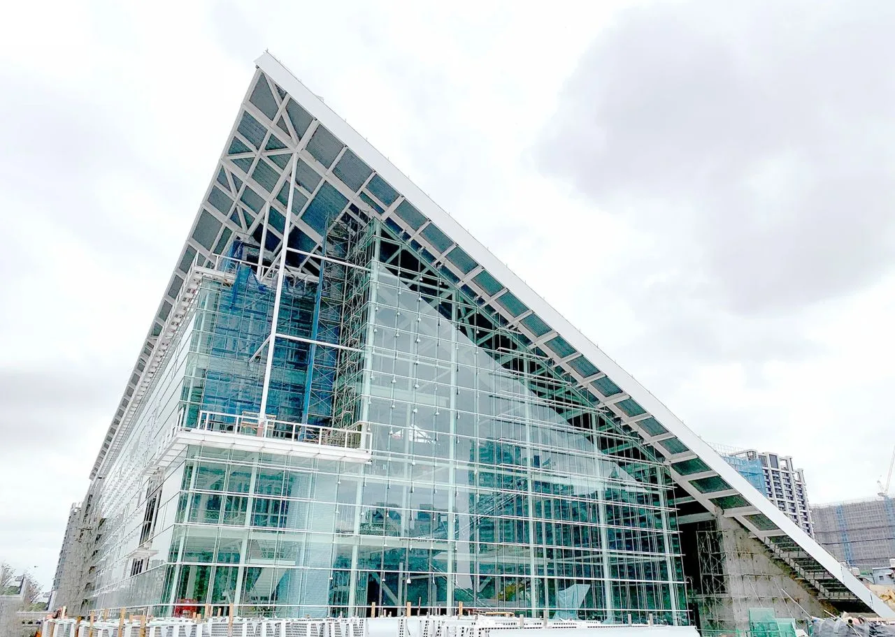 桃園市立美術館,最新工程外觀。桃園市立美術館提供