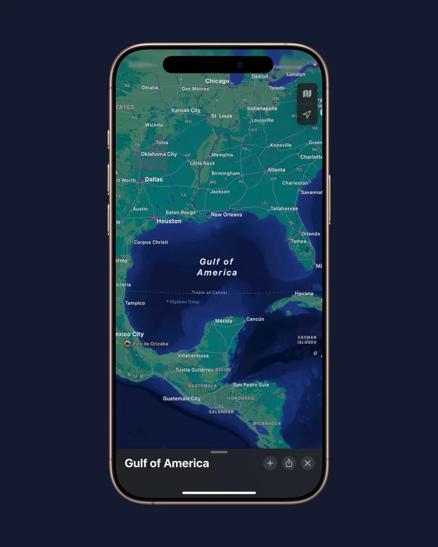 川普將墨西哥灣更名為「美國灣」（Gulf of America）。翻攝自X/WhiteHouse