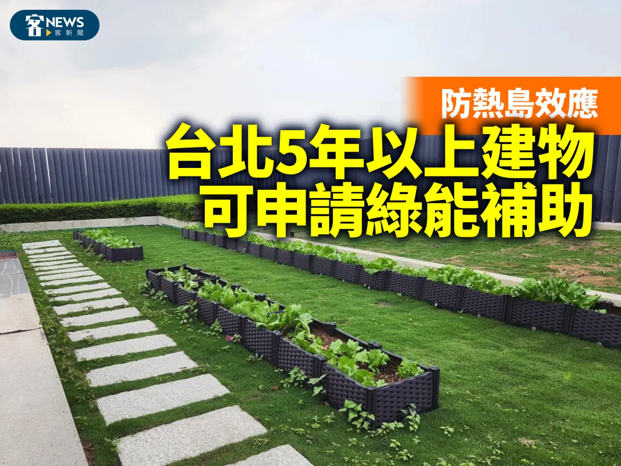 防熱島效應　台北5年以上建物可申請綠能補助