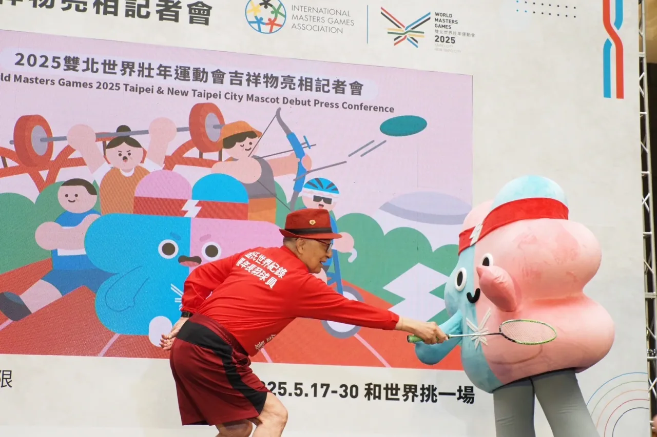 高齡103歲報名世壯運的林友茂，是目前金氏世界紀錄「全球最年長羽球選手」保持人。取自2025雙北世界壯年運動會 官網