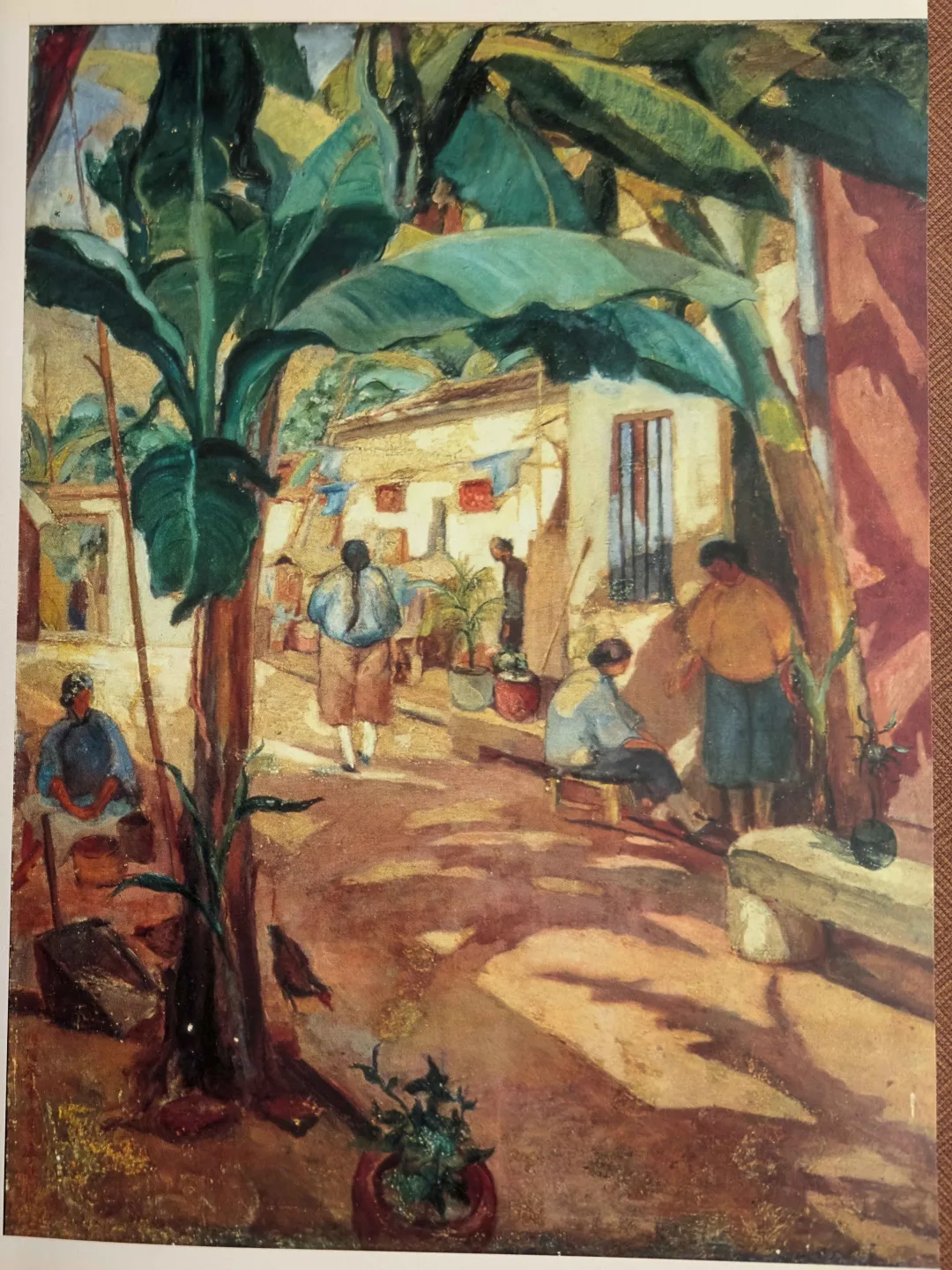《有香蕉樹的院子》廖繼春，1928油彩。