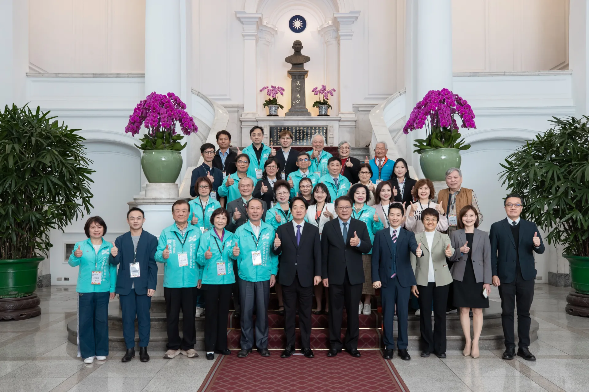 賴清德接見台灣客家聯盟協會,表示所有振興客家文化的工作,都需要民間跟政府共同努力。總統府提供