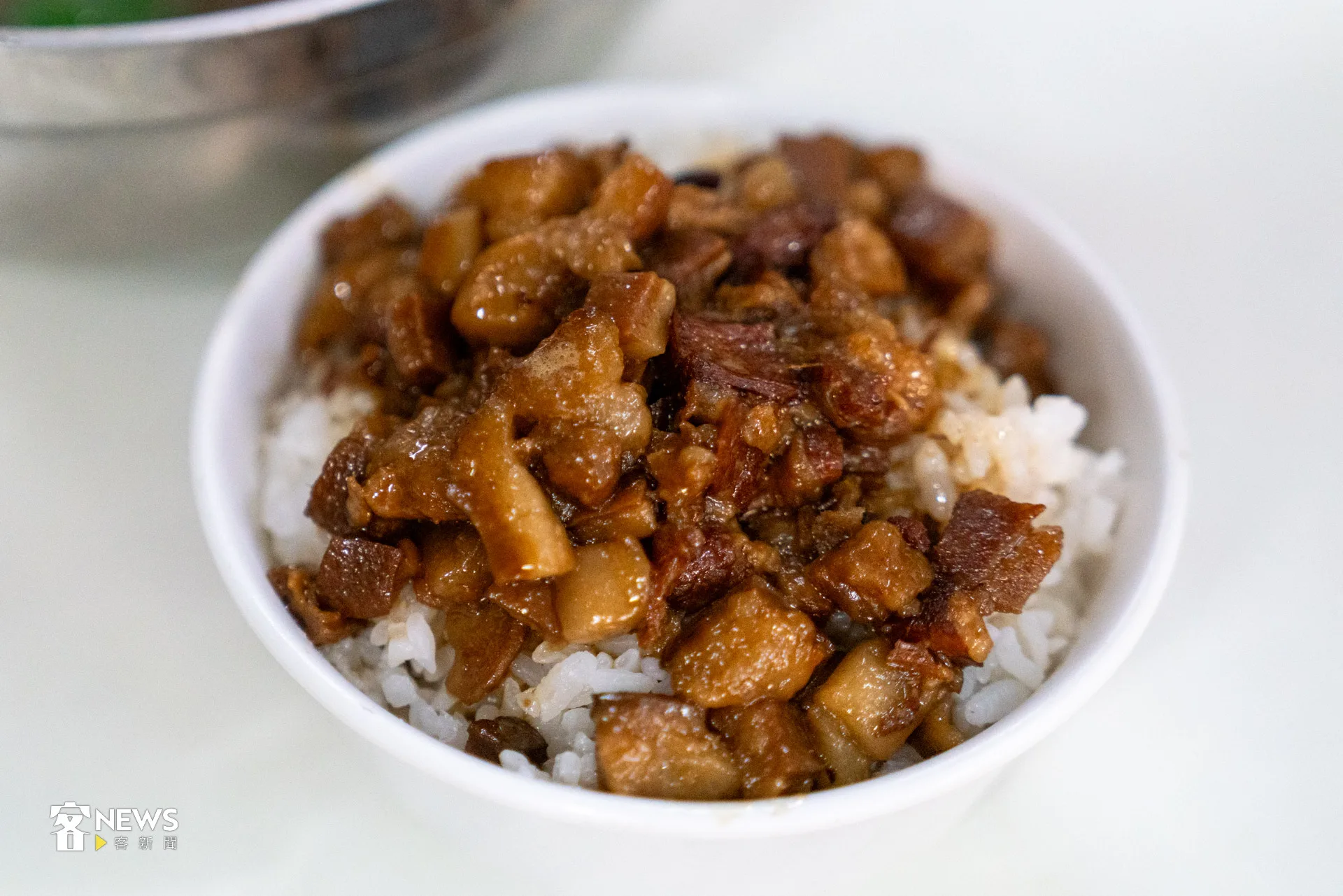 滷肉飯的靈魂——滷肉，肥而不膩。洪藝晅攝