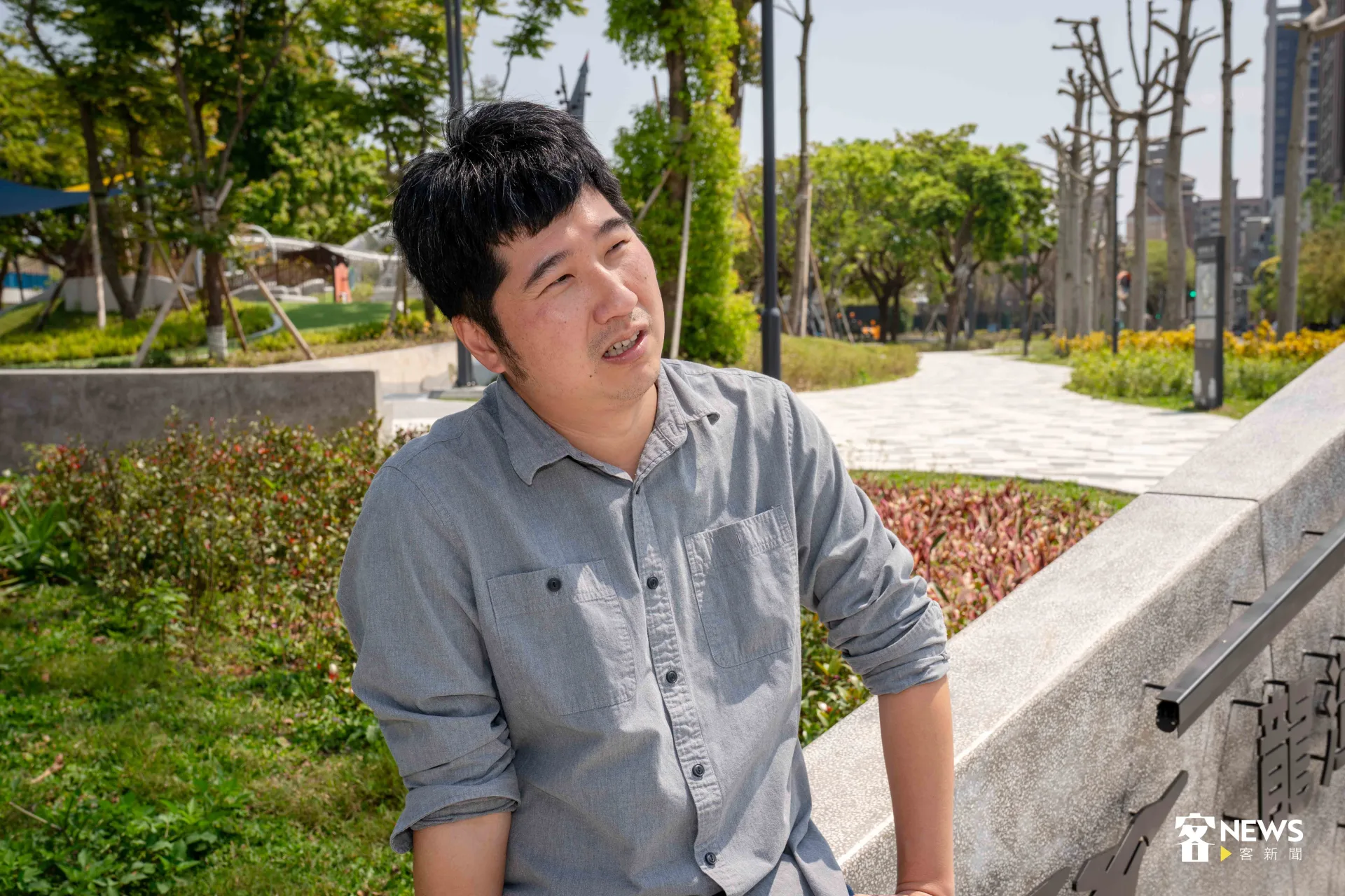 邱星崴表示，先有地方才有客家，他先是南庄人才會是客家人。范修語攝