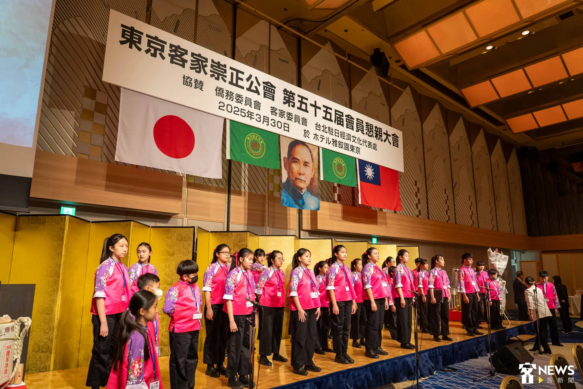 國立客家兒童合唱團首次在東京演唱。朱愷元攝