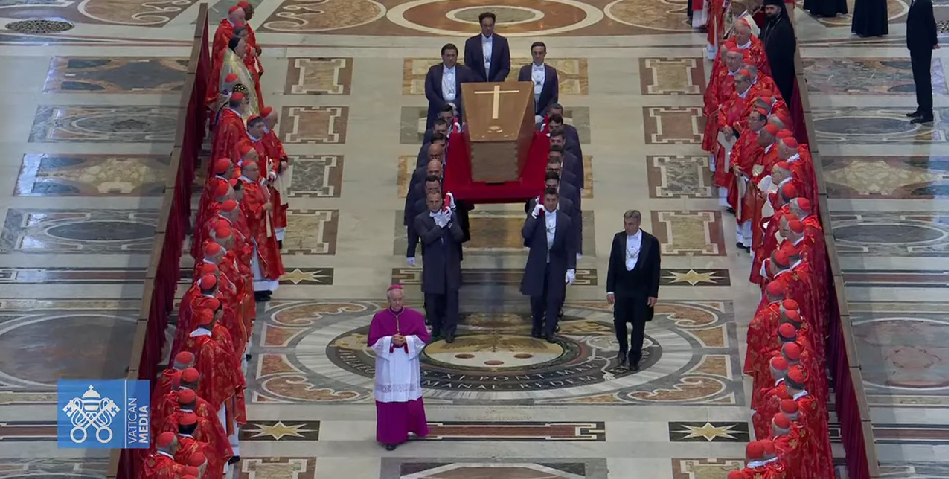 教宗方濟各（Pope Francis）喪禮今天（26日）上午10時舉行。圖截自vatican media YT