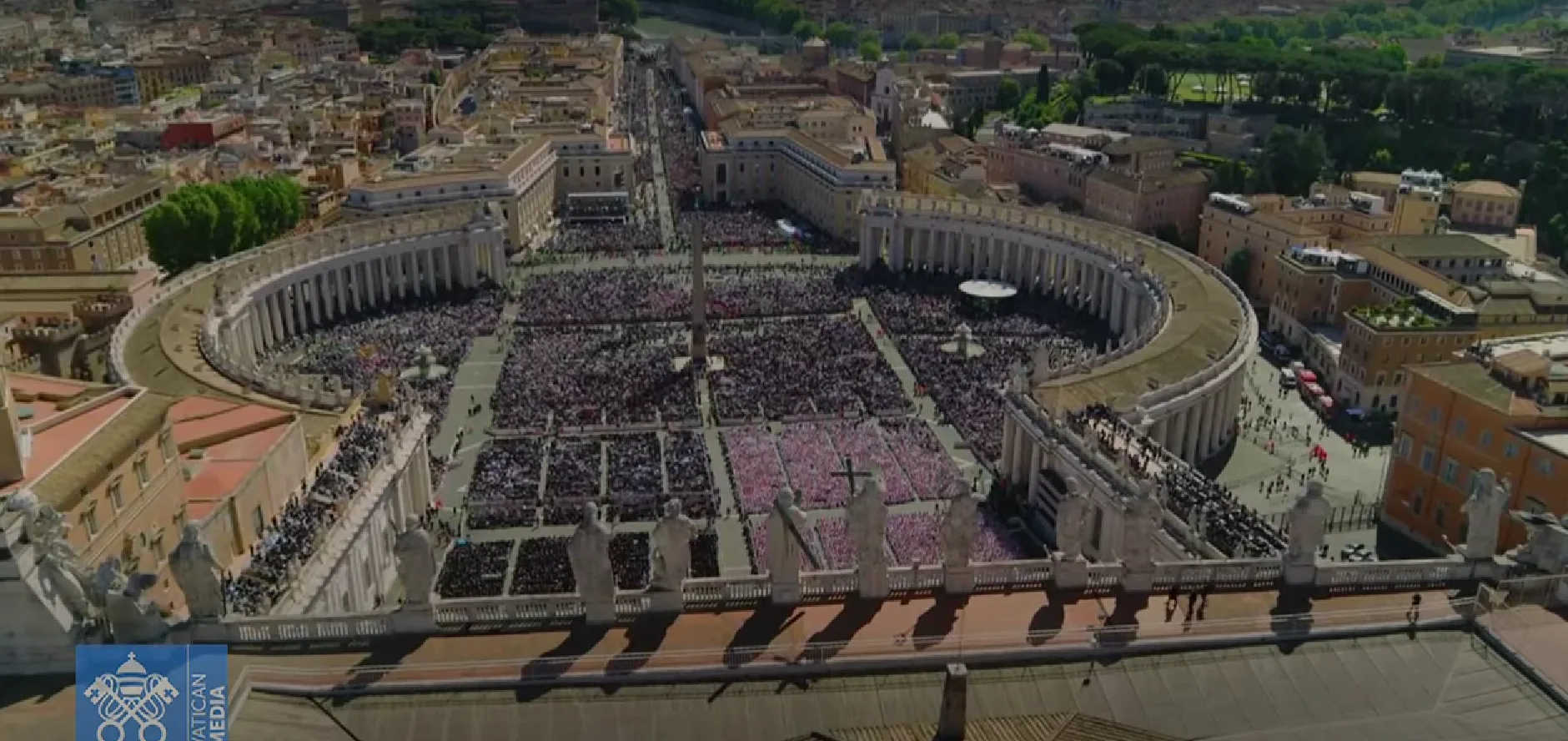 教宗方濟各（Pope Francis）喪禮今天（26日）上午10時舉行。圖截自vatican media YT