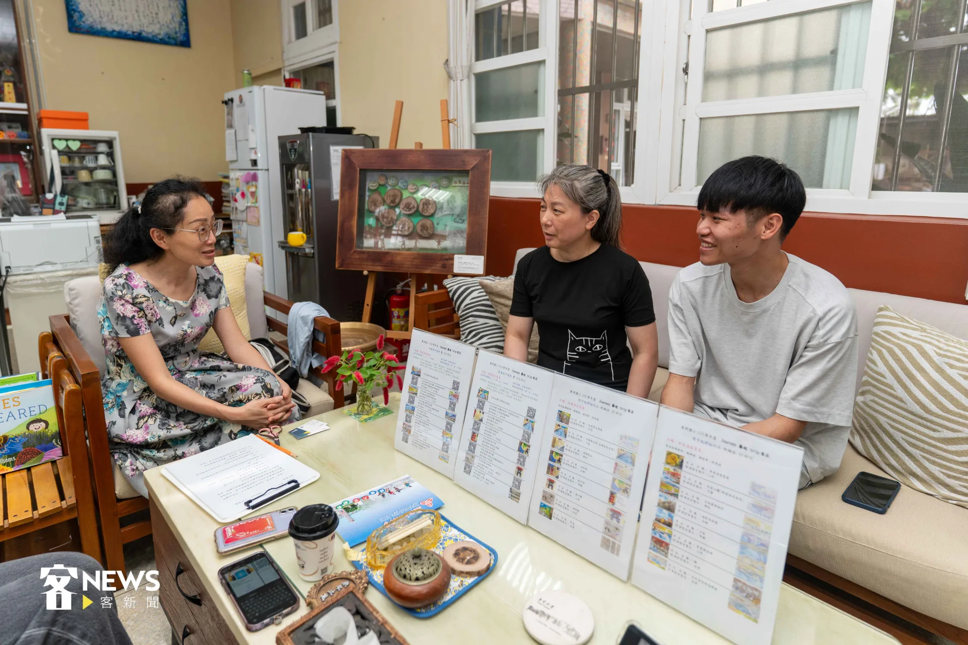 「Journey 藝起 trip客庄」由校內老師自發性發起的課程，讓學生們可以透過藝術創作更認識客庄。宋佩遙攝
