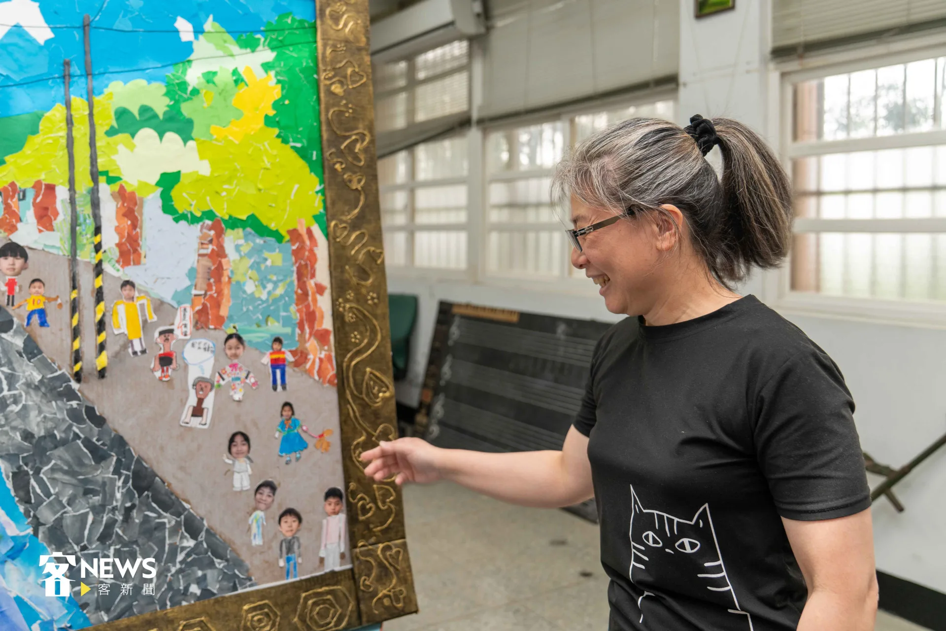 談起課程源起，謝宜君開玩笑地表示「一切都是紙板的錯」。宋佩遙攝