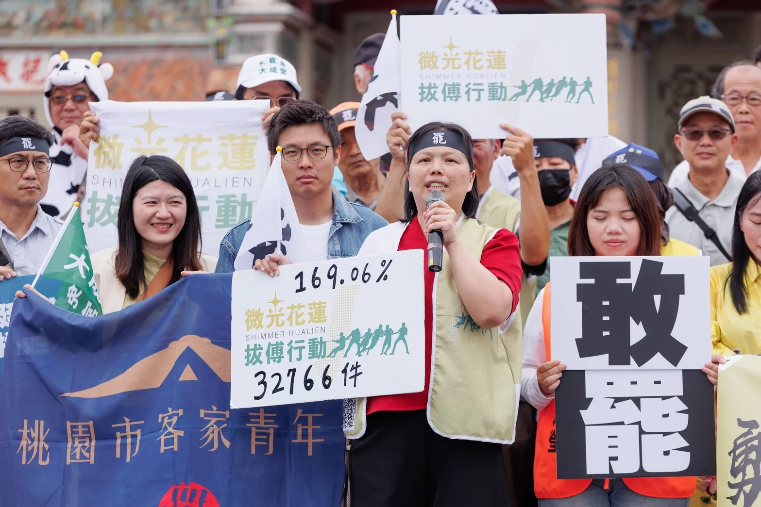 罷免國民黨花蓮立委傅崐萁的「微光花蓮·拔傅行動」領銜人李美玲。台灣客家聯盟協會提供