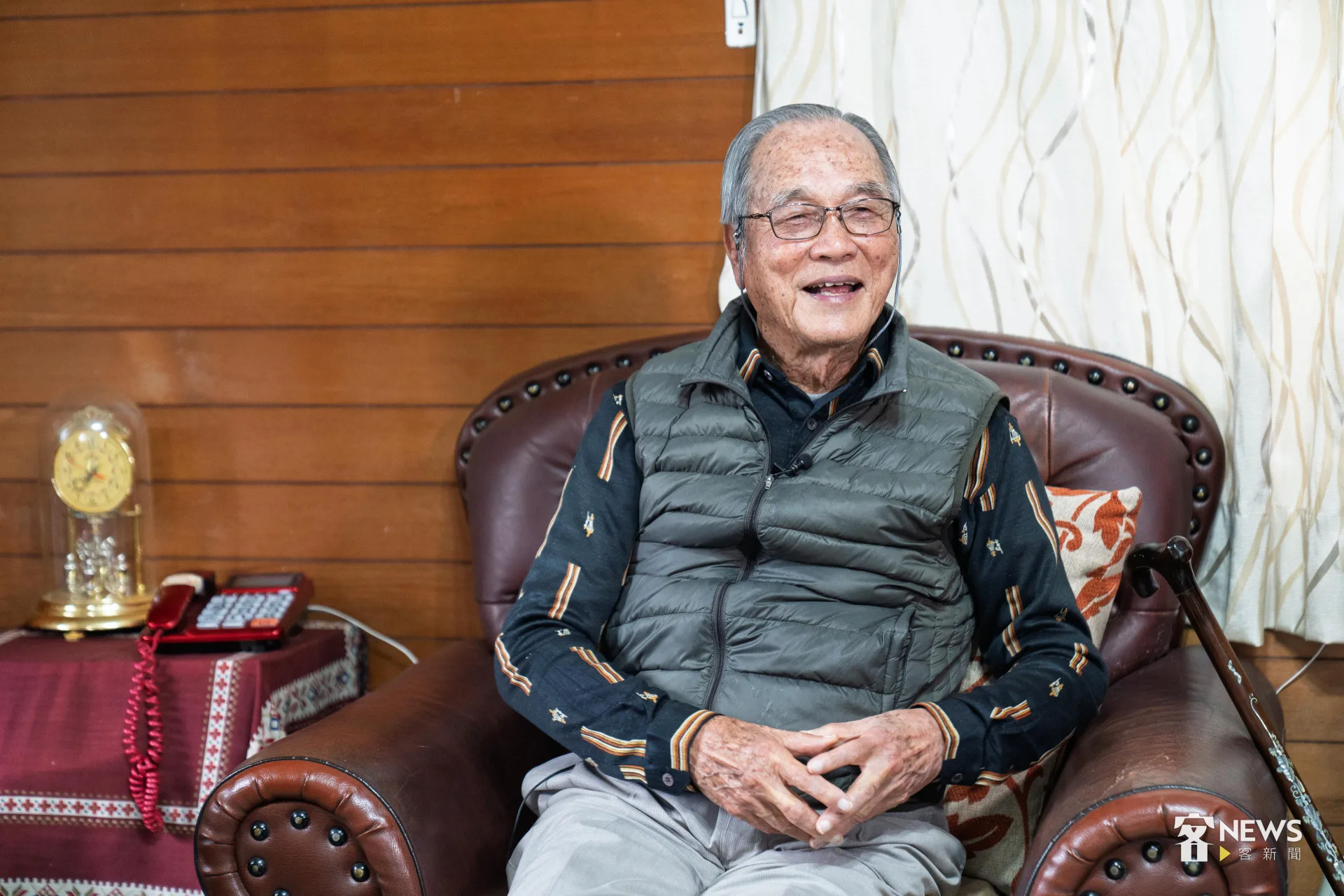 花蓮縣前縣長吳水雲高齡95歲，身體仍相當硬朗