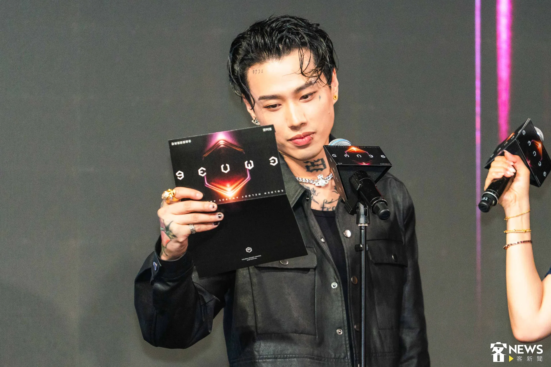 Marz23擔任公布嘉賓，他的樂團TRASH今年也入圍最佳樂團獎。朱愷元攝